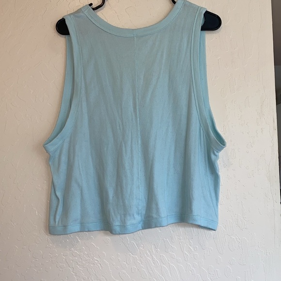 Free People oversized cropped mint green top size M - Picture 6 of 7